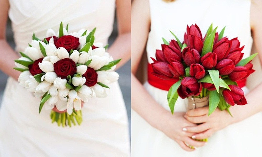  bó hoa tulip cô dâu 
